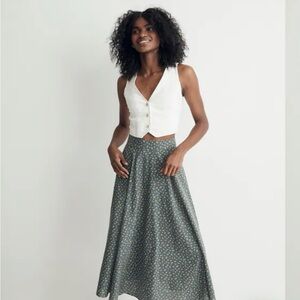 Madewell Cotton Voile Maxi Skirt in Bitsy Bouquet